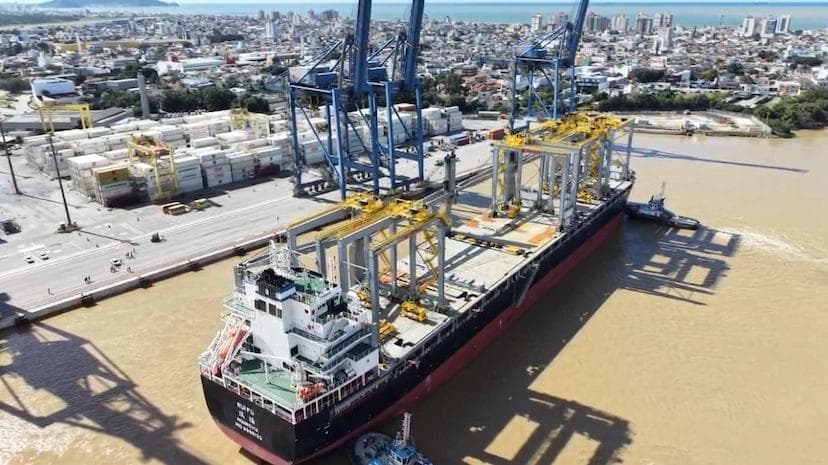 Imagem relacionada à notícia: Portonave Expands Yard Fleet with Seven New Electric RTG Cranes